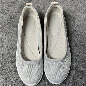 Easy Spirit Glitz Walking Shoes Light silver /Grey Knit Flats